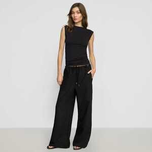 Modern Citizen Noemi Stretch-Waist Wide-Leg Pant Size MBlack / M